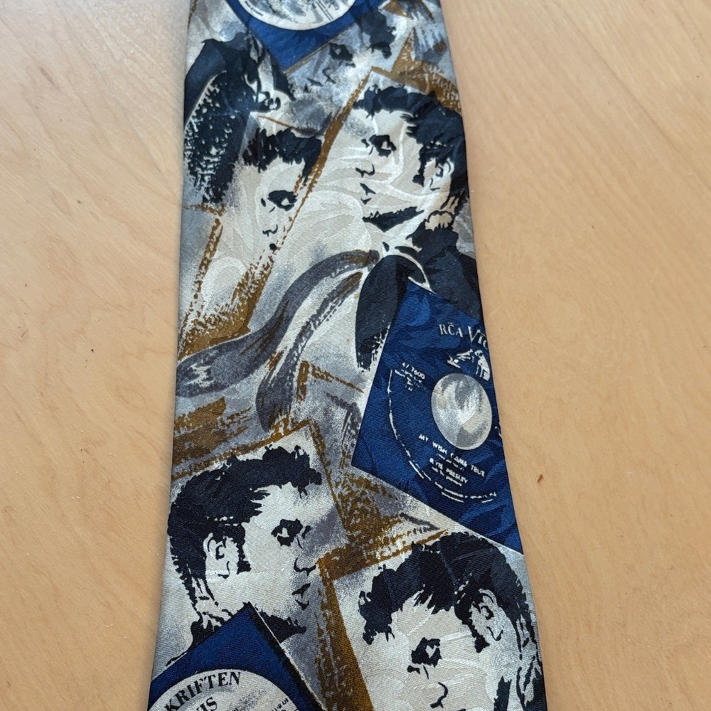 Elvis necktie made by FloRence.  Polyester.